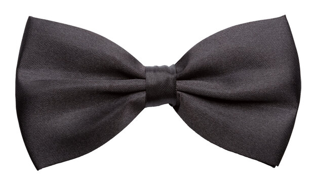 Black bow tie, PNG cut out on transparent background
