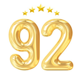 92 years anniversary golden number