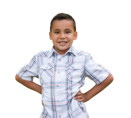 Transparent PNG of Young Hispanic Boy.
