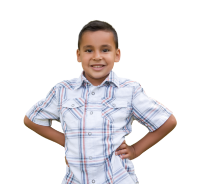 Transparent PNG of Young Hispanic Boy.