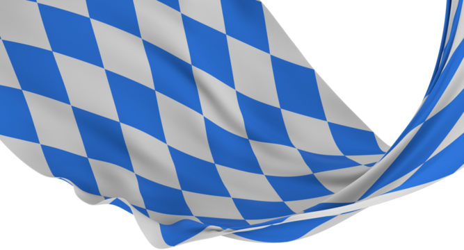 Bavarian flag using as background, 3d rendering panorama
