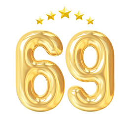 69 years anniversary golden number