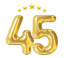 45 years anniversary golden number