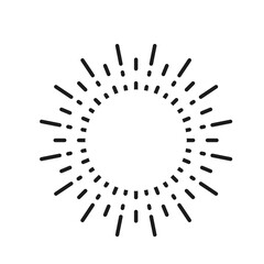 Colorful fireworks that burst from the center in the New Year's celebration. Isolated on background.