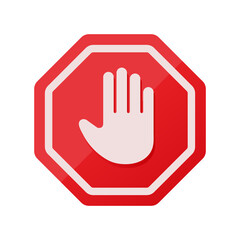 Stop sign icon Notifications that do not do anything. isolate on white background.