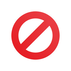 Stop sign icon Notifications that do not do anything. isolate on white background.