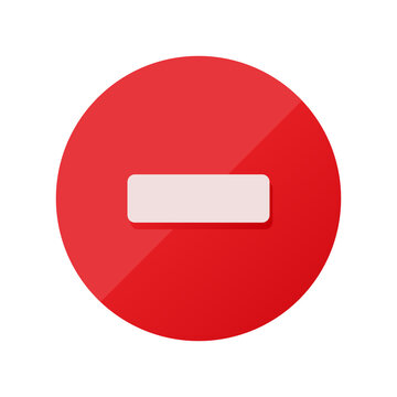 Stop sign icon Notifications that do not do anything. isolate on white background.