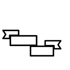 Ribbon line, Ribbon vector line, Ribbon Doodle line, Vector format, Ribbons