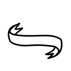 Ribbon line, Ribbon vector line, Ribbon Doodle line, Vector format, Ribbons