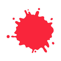 Color splash collection. Shadows of colorful liquid ink splatter as it drops on the ground.