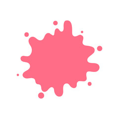 Color splash collection. Shadows of colorful liquid ink splatter as it drops on the ground.