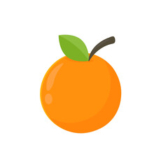 Orange fruit vector set Orange cut in half with green leaves for a healthy juice.