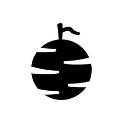 melon icon vector illustration logo template for many purpose. Isolated on white background.