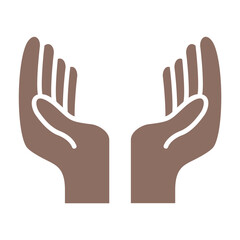 Hands Multicolor Glyph Icon