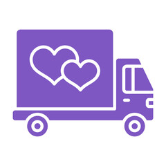Delivery Truck Multicolor Glyph Icon