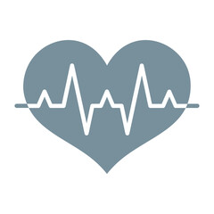 Heart rate Multicolor Glyph Icon