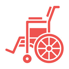 Wheel Chair Multicolor Glyph Icon