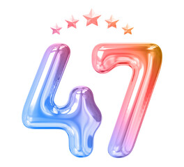 Fototapeta premium 47 years anniversary gradient number