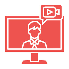 Live Stream Multicolor Glyph Icon