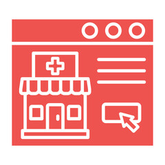 Online Pharmacy Multicolor Glyph Icon