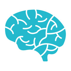 Brain Multicolor Glyph Icon