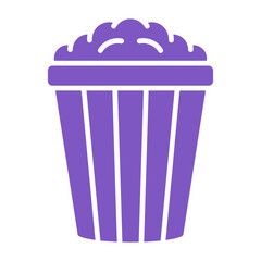 Popcorn Multicolor Glyph Icon