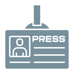 Id Card Multicolor Glyph Icon