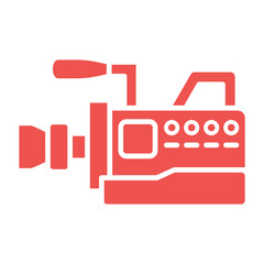 Video Camera Multicolor Glyph Icon