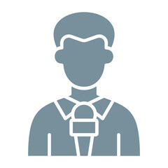 Journalist Multicolor Glyph Icon