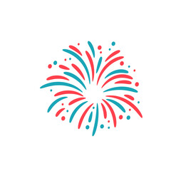 Obraz premium Graphic fireworks design for celebrating the new year.