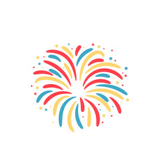 Graphic fireworks design for celebrating the new year.