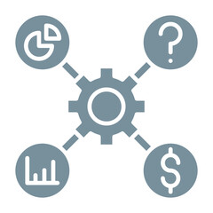 Efficiency Multicolor Glyph Icon