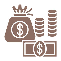 Capital Multicolor Glyph Icon