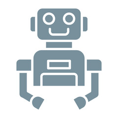 Robot Multicolor Glyph Icon