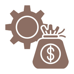 Money Management Multicolor Glyph Icon