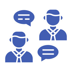 Conversation Multicolor Glyph Icon