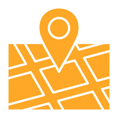 Map Pin Multicolor Glyph Icon