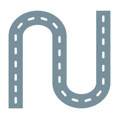 Fototapeta premium Road Multicolor Glyph Icon