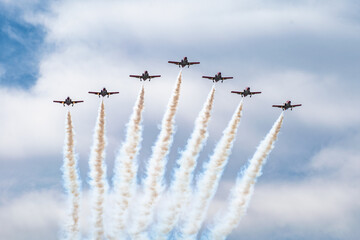 airplanes in formation