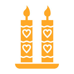 Candle Multicolor Glyph Icon