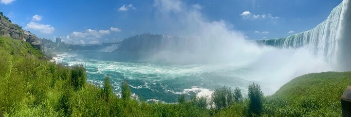 Panorama of Niagara Falls from Canada