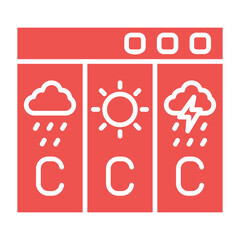 Forecast Multicolor Glyph Icon