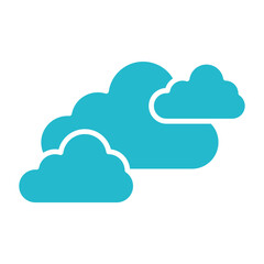 Clouds Multicolor Glyph Icon