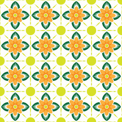 pattern flower and sun