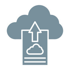 Cloud Upload Multicolor Glyph Icon