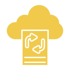 Backup File Multicolor Glyph Icon