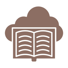 Ebook Multicolor Glyph Icon