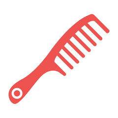 Hair Comb Multicolor Glyph Icon