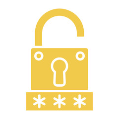 Password Key Multicolor Glyph Icon