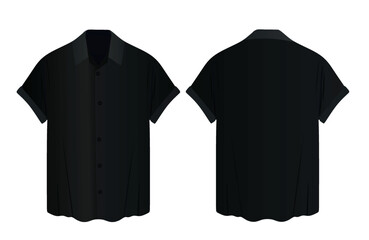 Short sleeve loose shirt. vector illustration